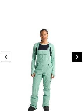 Burton Mint Green Ski Bib Overalls